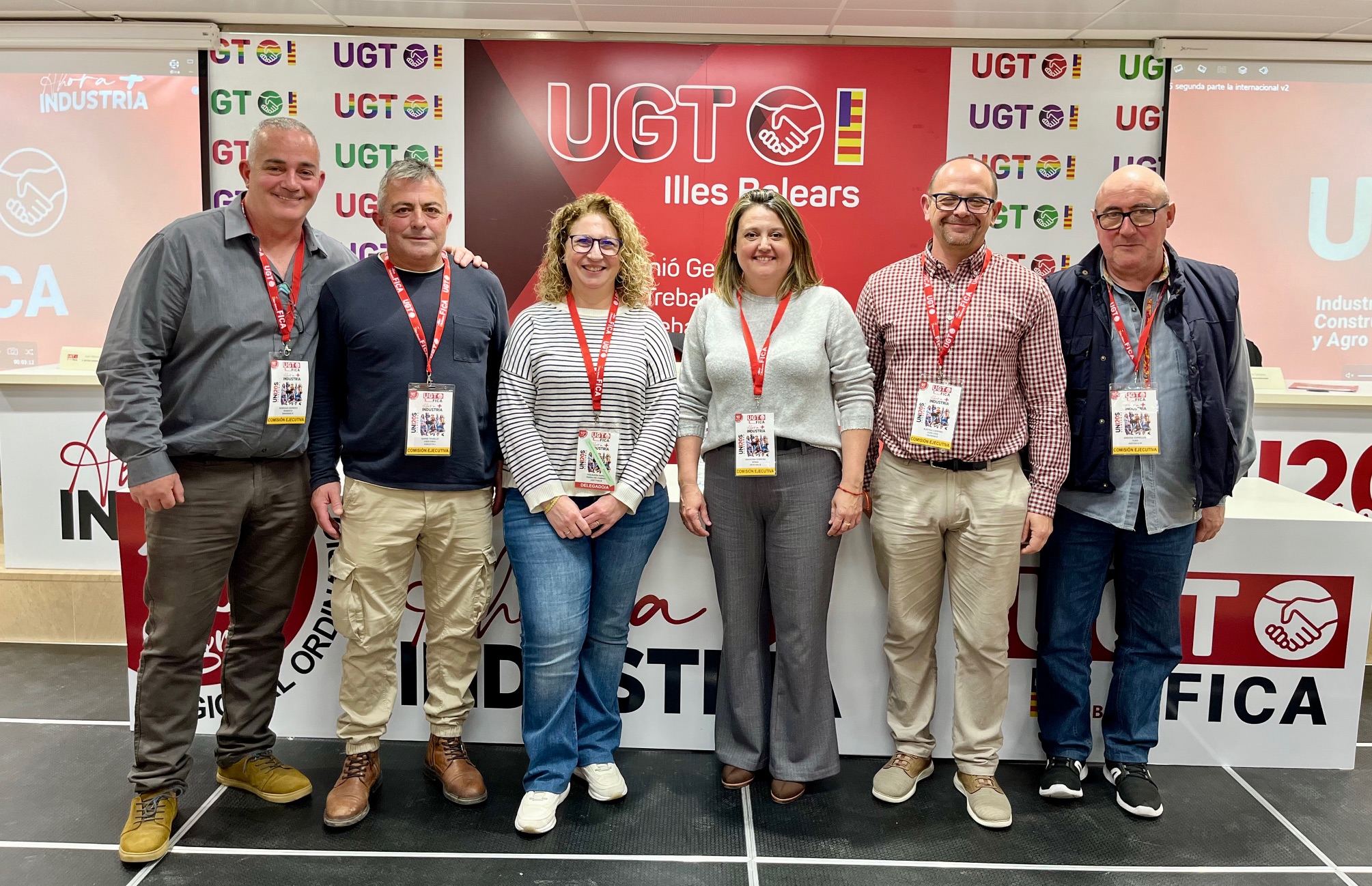 Miembros de la Comisión Ejecutiva de UGT FICA