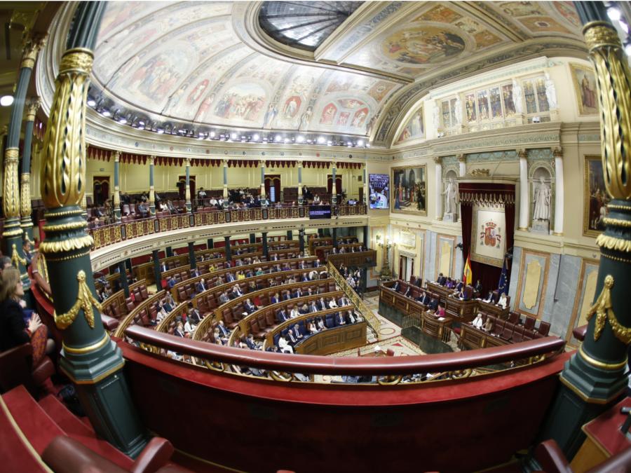 Imagen del Congreso durante reelección de Pedro Sánchez