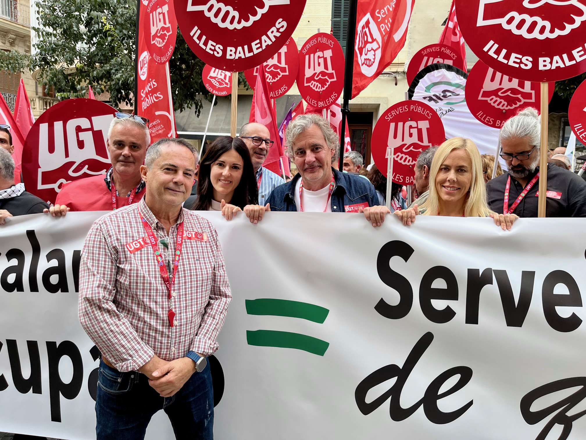 Imagen de protesta para la subida salarial del personal público
