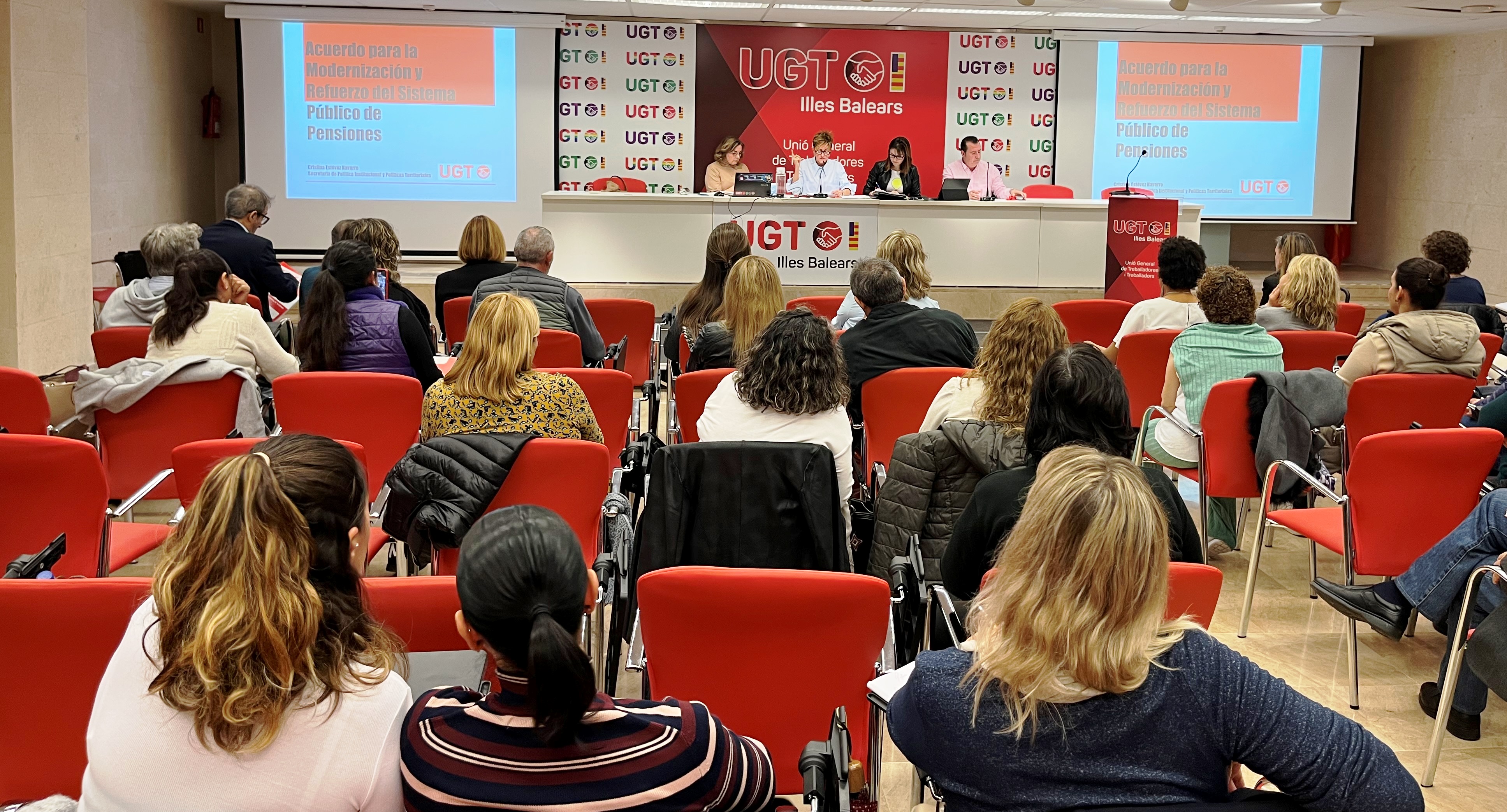 Imagen de la jornada de pensiones realizada en UGT Illes Balears